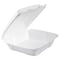 Dart Foam Hinged Lid Containers, 9.375 x 9.375 x 3, White, PK200 90HT1R - alternate 1